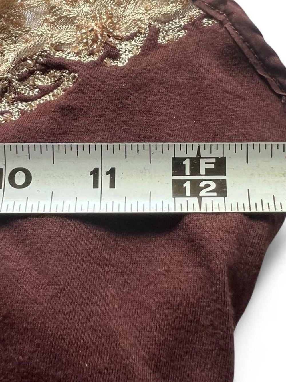 Abercrombie & Fitch Brown Babydoll Cami with Beaded Lace Trim - Picture 7 of 8